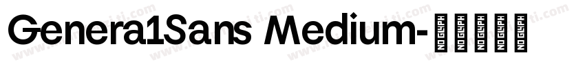 Genera1Sans Medium字体转换